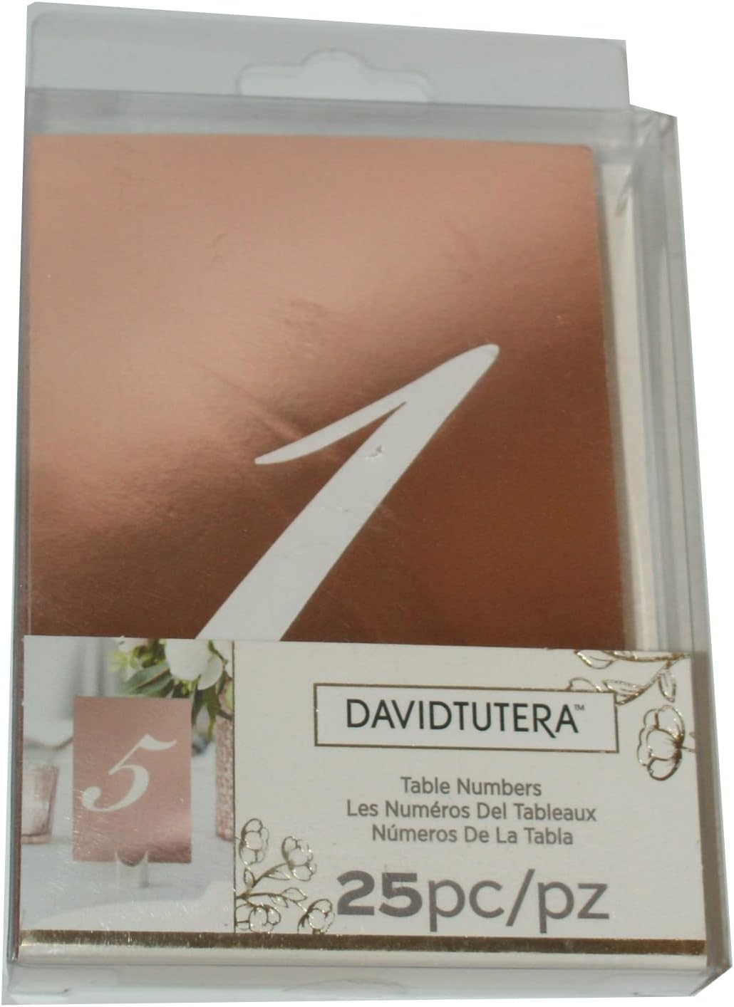 25206 - Premium 25-Piece Set of Elegant Rose Gold Table Numbers for Weddings, Parties and Events |H-47|