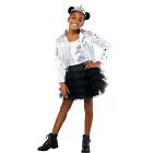 25226 - That Girl Lay Lay Vibrant Kid-Friendly Costume with White Ruffled Top and Black Tutu Skirt |BHA-9|