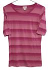 25277 - Stylish Gigi XXS Pink Striped Lularoe Women's Apparel Design |BH-HALL|