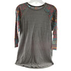 25372 - Stylish Grey Long Sleeve Shirt For Women From Lularoe Brand |BH-HALL|