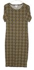 25374 - Elegant Lularoe Julia XS Gold and Black Dress for Women with Free Shipping |BH-HALL|