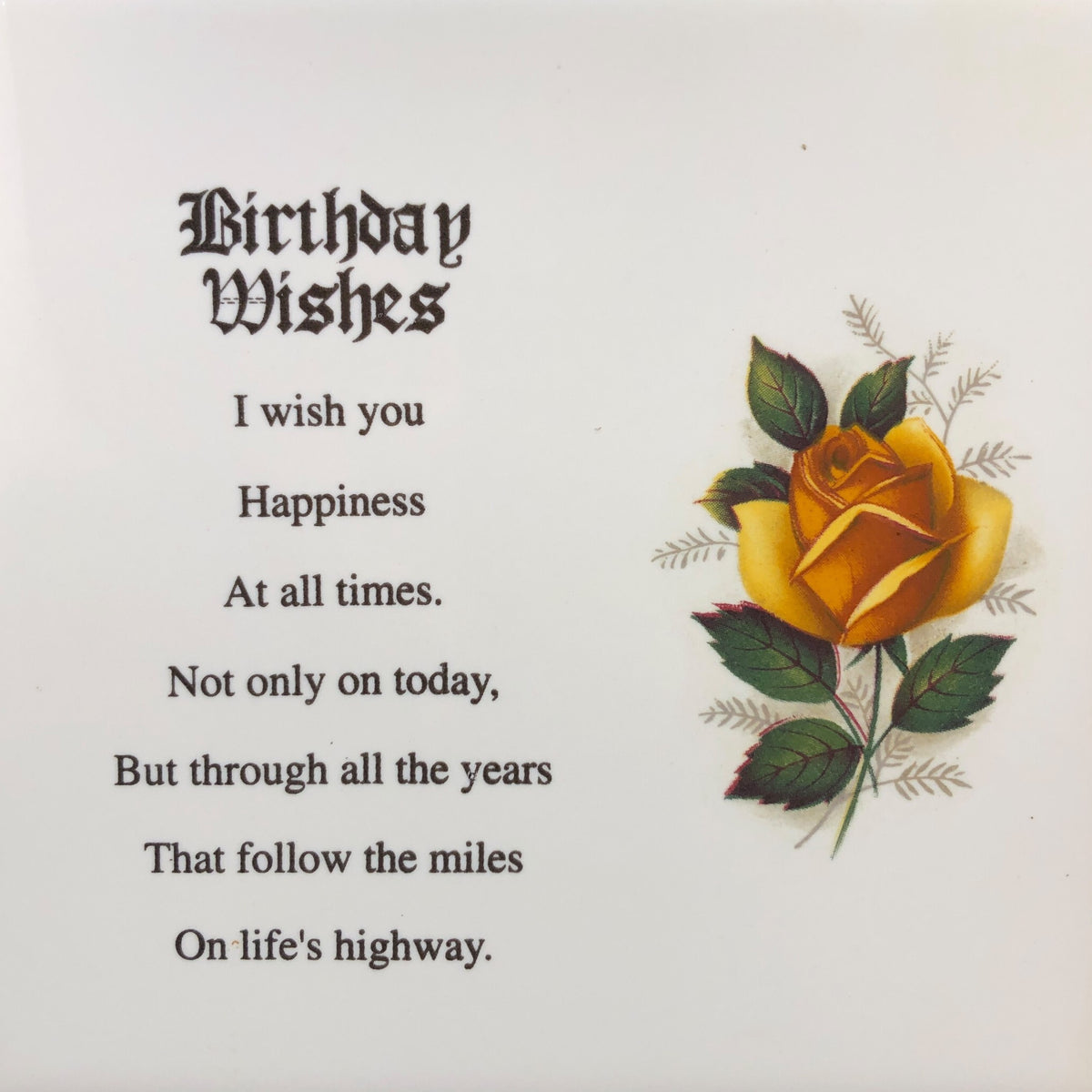 26421 - 4" Birthday Wishes Tile - |7-32|