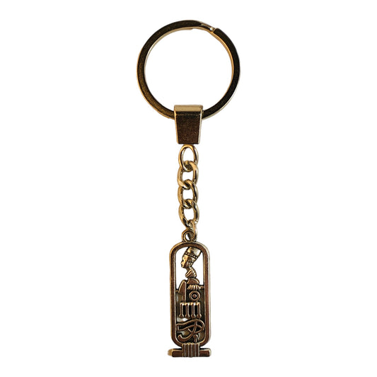 26471 - Keychain Nefertiti Silver Eye |Clear-227|