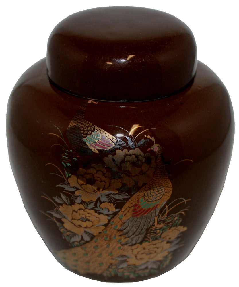 2656 - Brown Peacock Ginger Jar 5" |18-26|