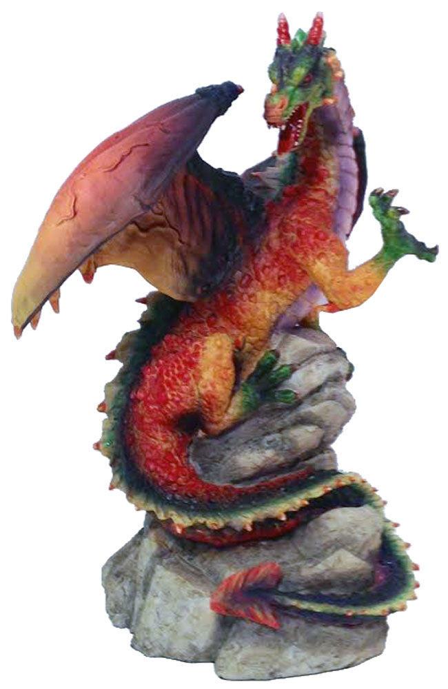 2701 - 12" Rainbow Dragon on Rock - |Z-57|