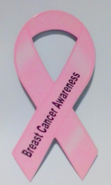 2730 - Magnetic Pink Ribbon Beast Cancer Awareness - |S-0|
