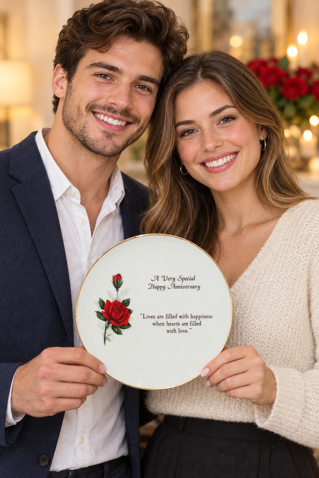 11171 - 8" Happy Anniversary Plate |F-25|