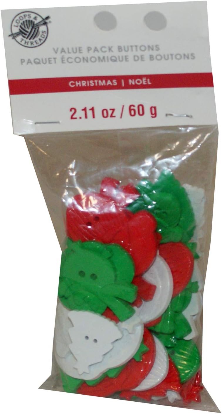 27718 - Two Packs Each Pack 2.11 oz Value Pack Christmas Buttons |TBD|