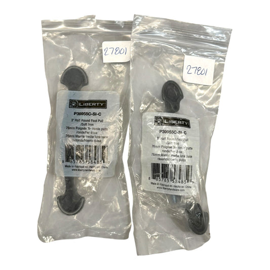 27801 - Set of Two Soft Iron 3" Round Foot Pull P39955C-SI-C |11-12|