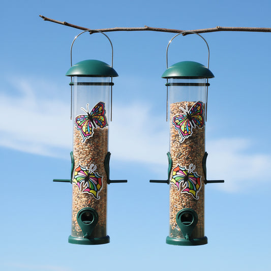 27977 - Finch Bird Feeder 13" w/ Butterfly Set of 2 |7-14|