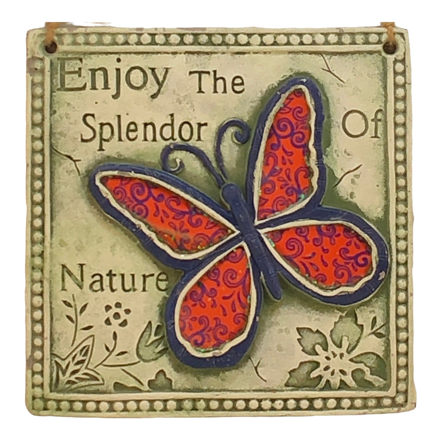 2814 - Butterfly Wall Plaque Enjoy The Splendor of Nature - |R-46|