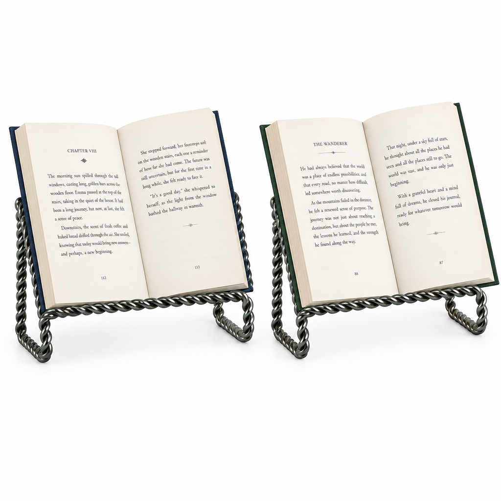 28202 - Set of Two 4" Chrome Twisted Plate Stand |<TBD>|