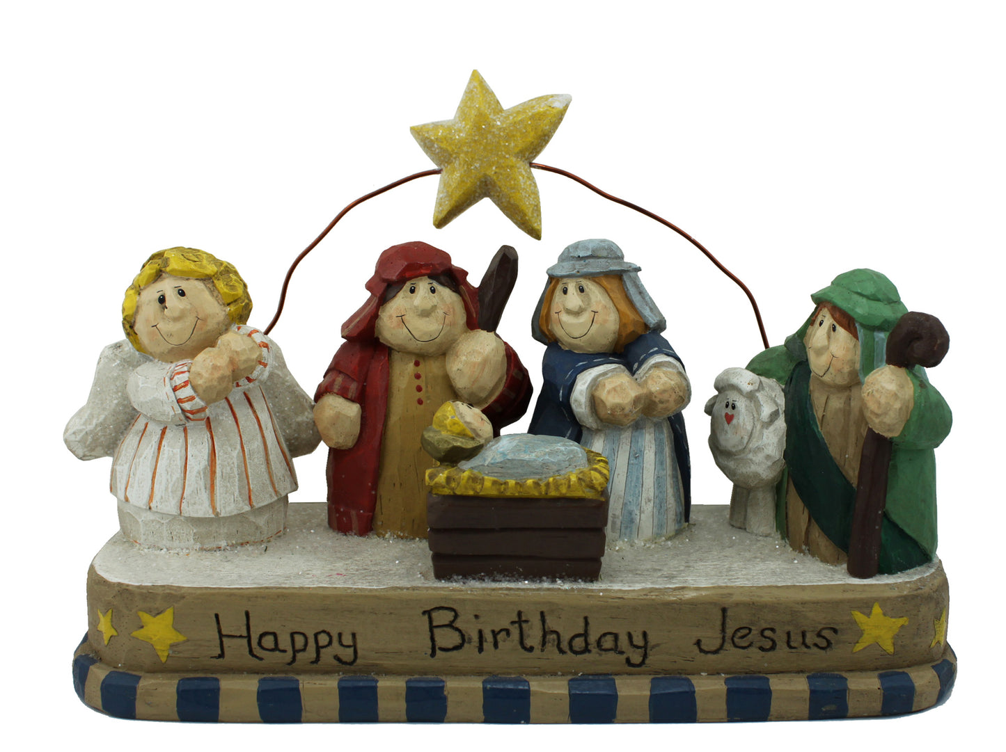 2828 - 8" Happy Birthday Jesus Manger - |Z-73|