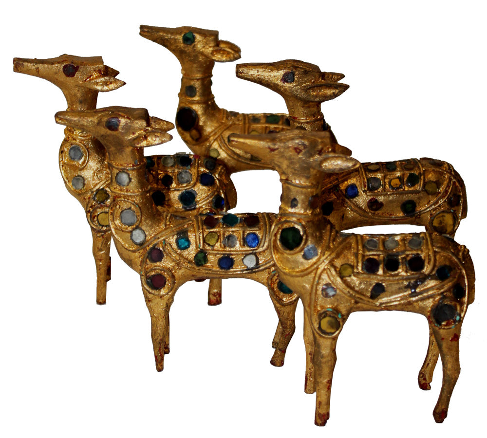 2830 - 5 5" Gold Deer - Inlaid Thai - |Z-32|