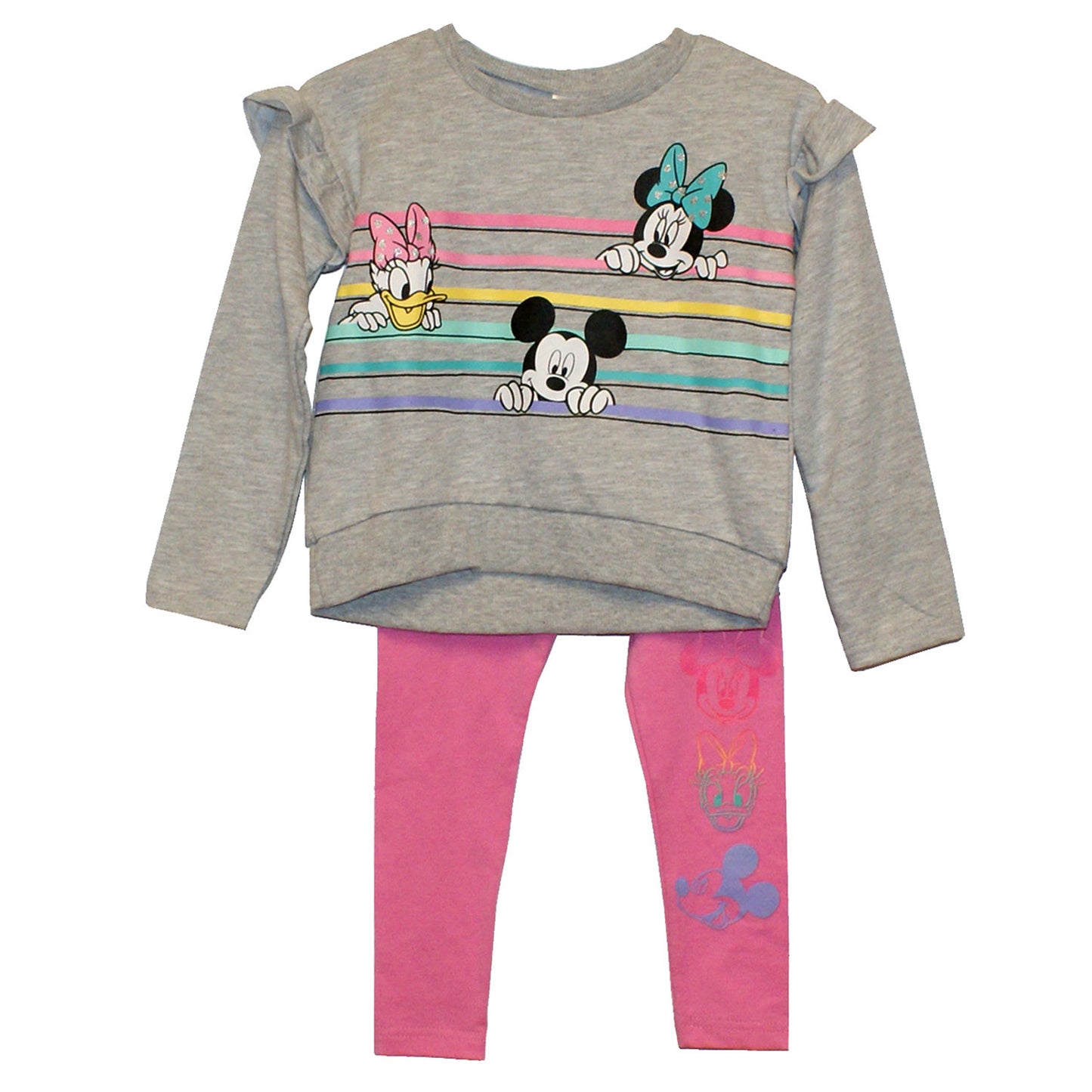 2839 - Child Mickey Mouse Outfit Rainbow Pastel |BHB-14|