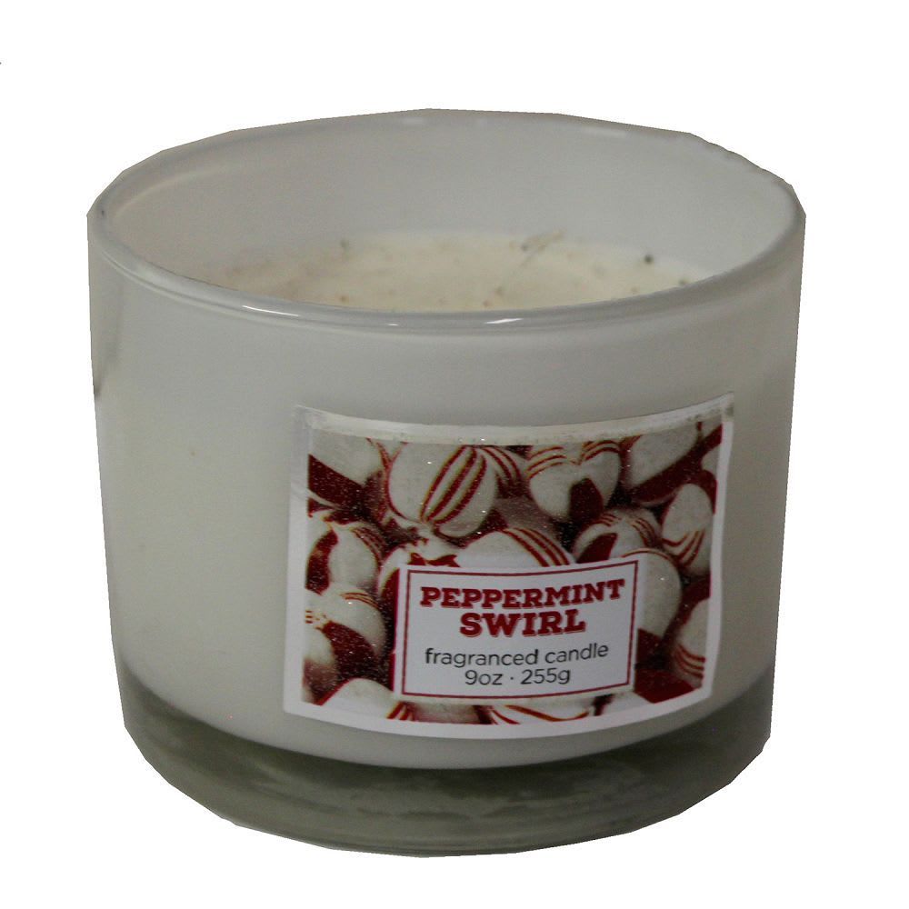 28 - Aromatherapy 9 Oz Peppermint Swirl Scented Candle for Holiday Christmas and Fall Home Decor |Scent 9|