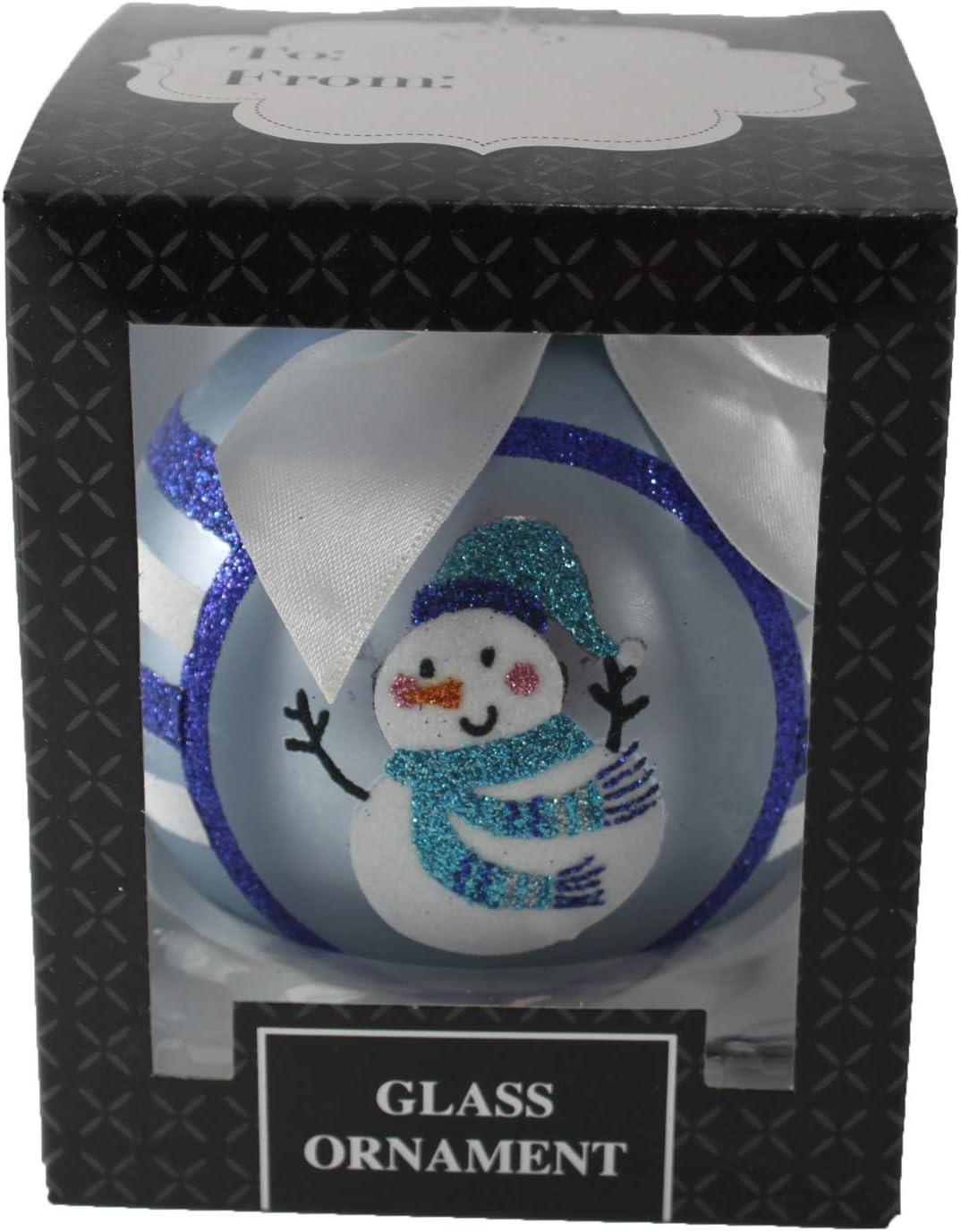 2928 - Snowman Ball Glass Ornament - |Pod 1-76|