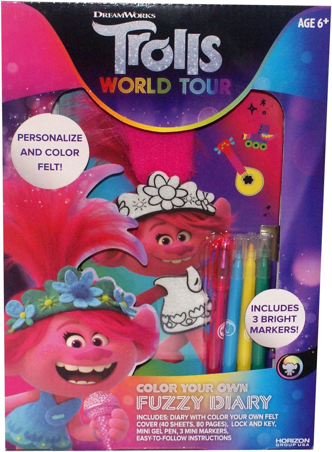 2942 - Trolls Fuzzy Diary with Soft Cover |BS-39|
