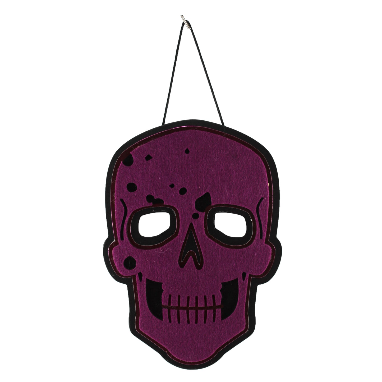 2975 - Dark Purple Felt Skull Sign - |Pod 2-17|