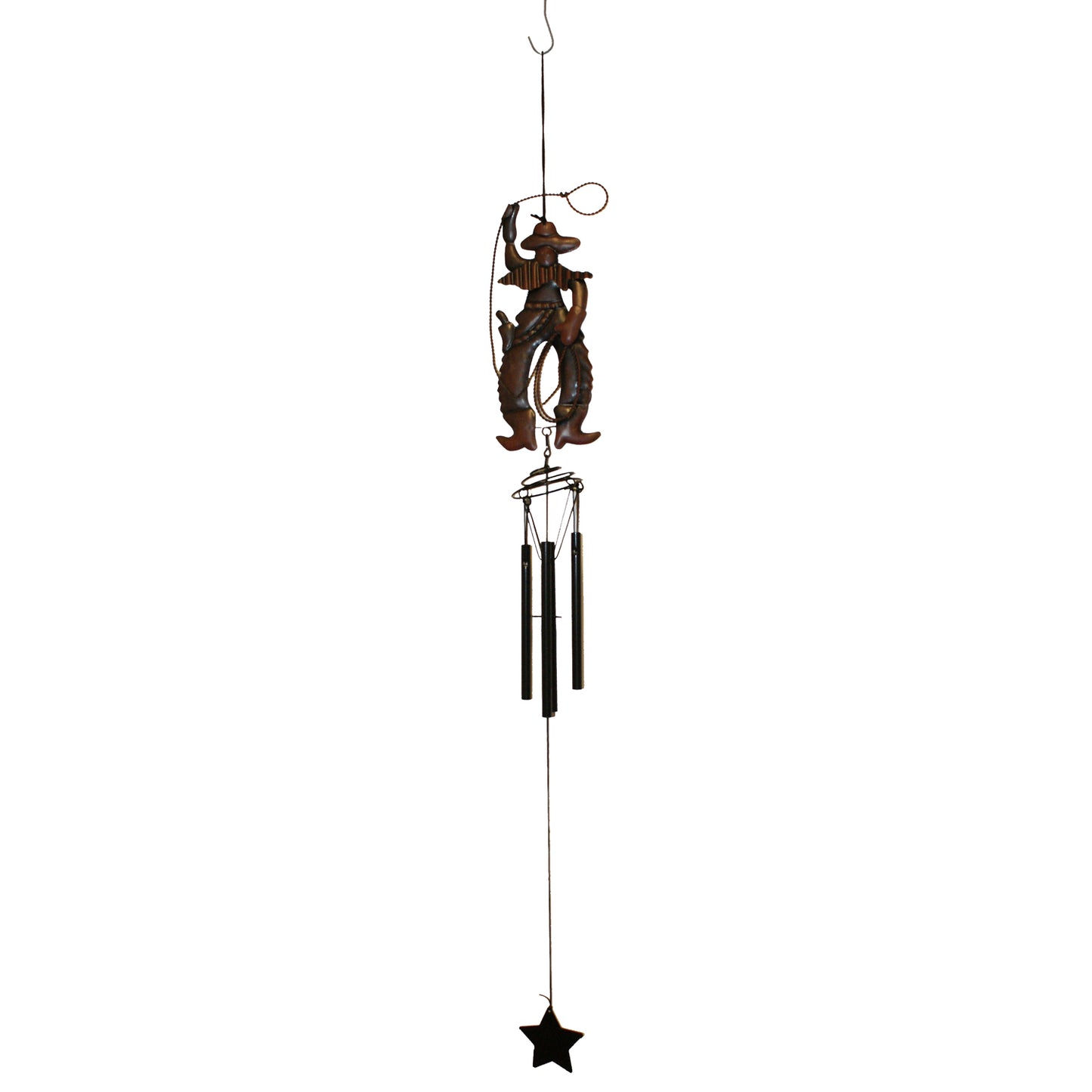 29753 - Bronze Cowboy Windchime 10-inch |G-7|