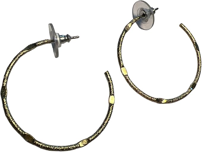 30083 - Gold Half Hoop Earrings |Clear-30|