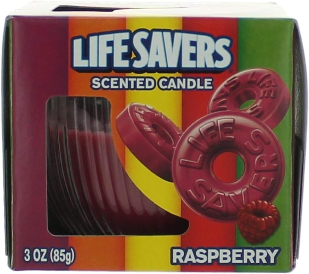 30133 - Playful Raspberry Scented Lifesavers Candy Candle 3 OZ for Home Fragrance Enthusiasts |SCENT 25|