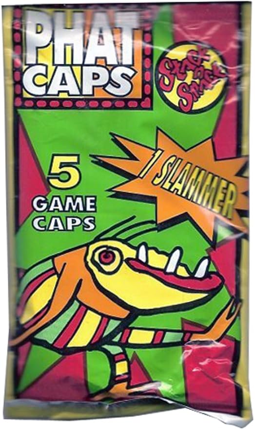 3017-Vintage 1995 Phat Caps Milk Caps Booster Packs Set of 6 - Sealed with Slammer |FR-14|