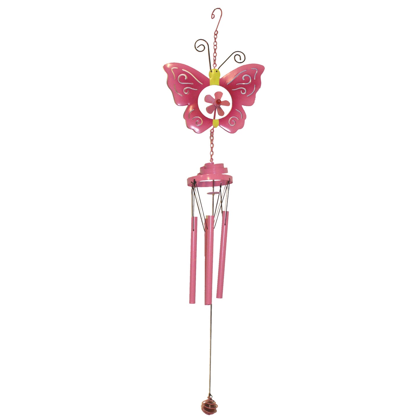 30237 - Pink Butterfly 19" Spinner Wind Chime |G-11|