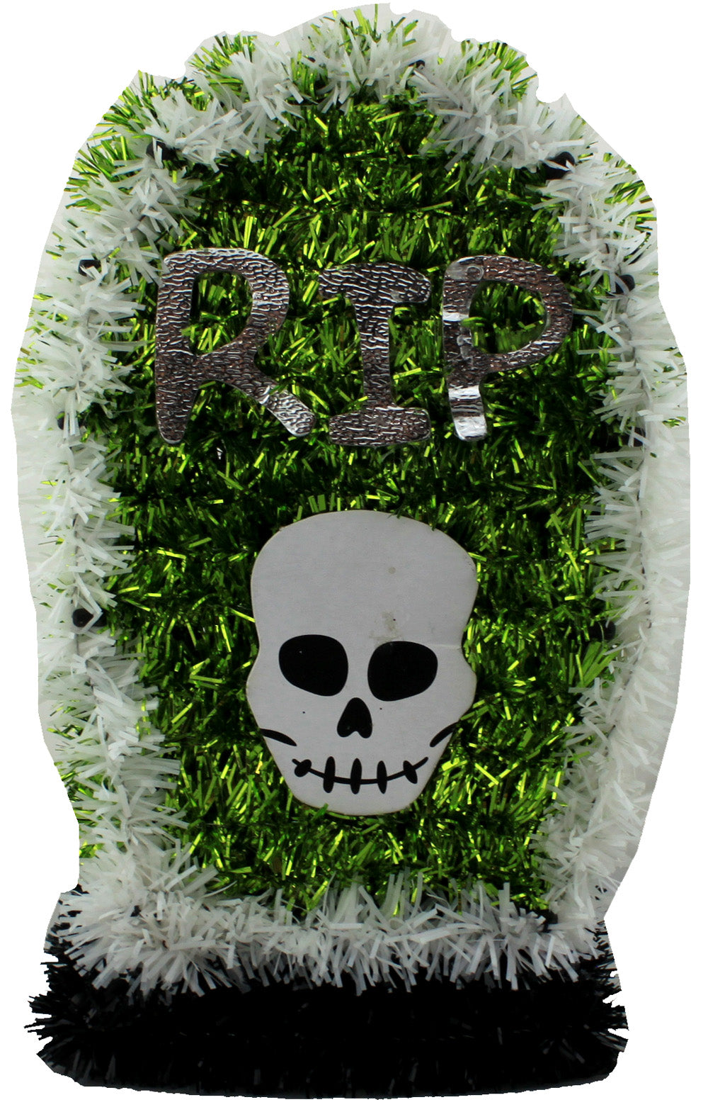 3025 - Set Of 3 Green Skull Tinsel Tombstone |Pod 1-10|