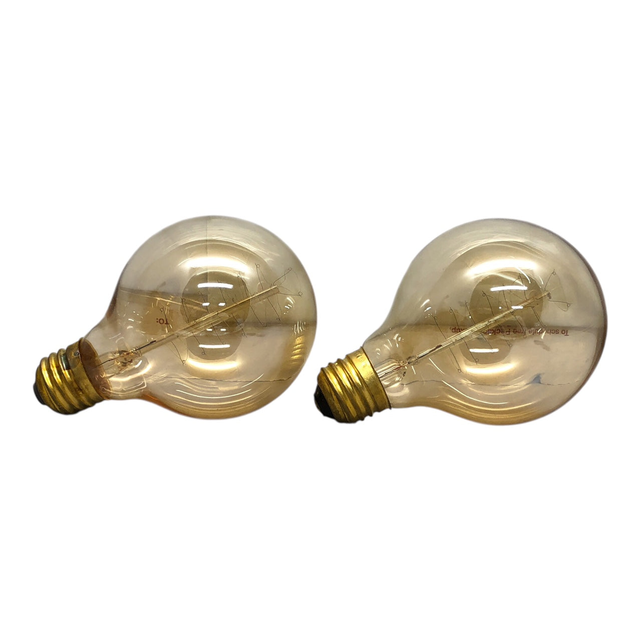30675- Kingso 40W Vintage Edison Light Bulbs - E27 Base, Warm Amber Glow, Set of 2 |G-46|