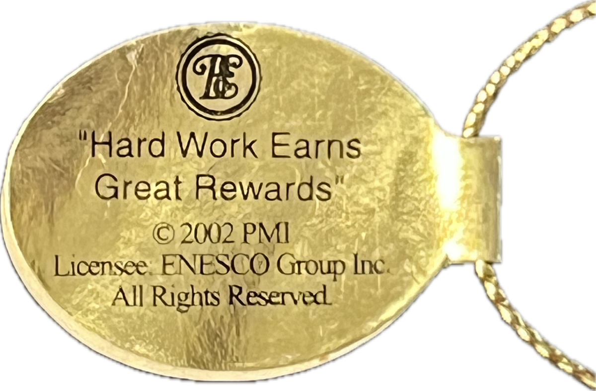 31070 - Precious Moments Life's Little Lessons - Hard Work Earns Great Rewards Ornament - 68850 - |H-29|