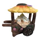 3129 - Handcrafted 3-Inch Fairy Tea Cart with Vibrant Sunflower Design for Crafts |5-3|