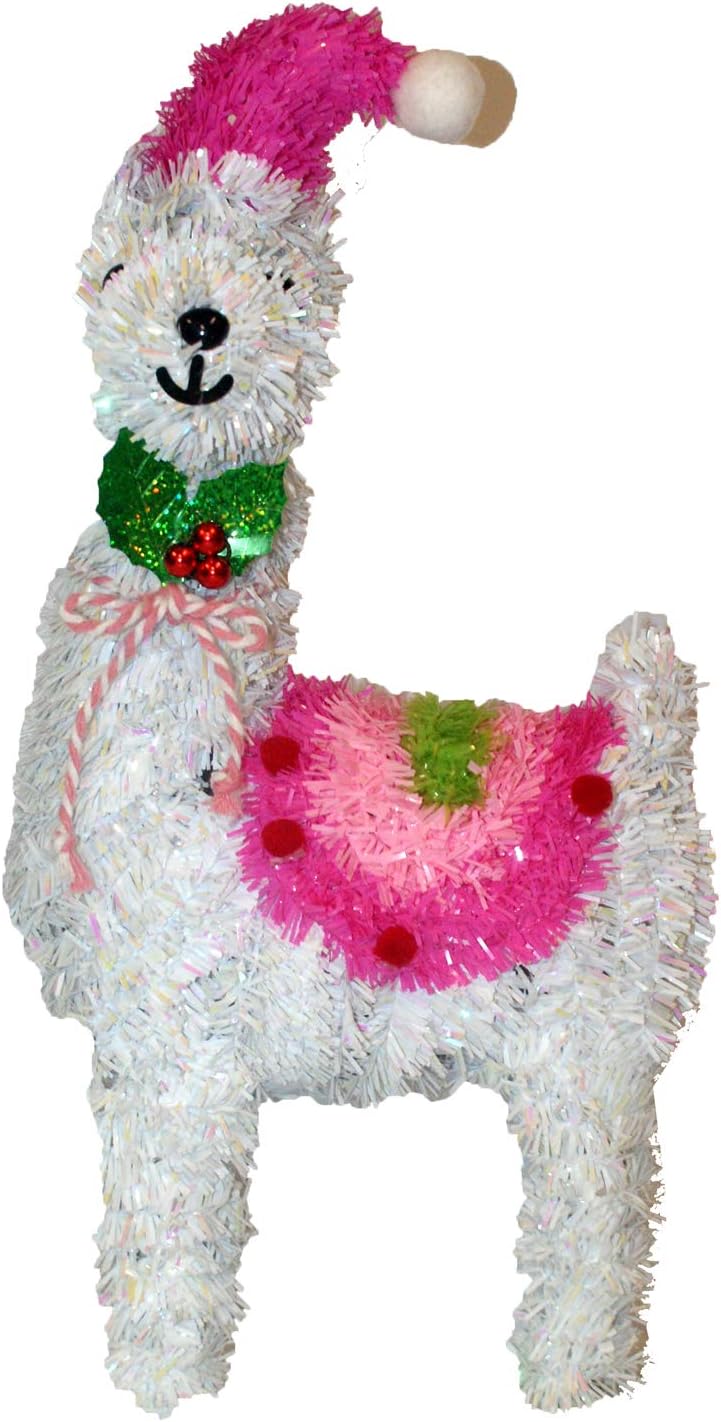 31291 - 16" Christmas Tinsel Llama - | Pod 2-45|