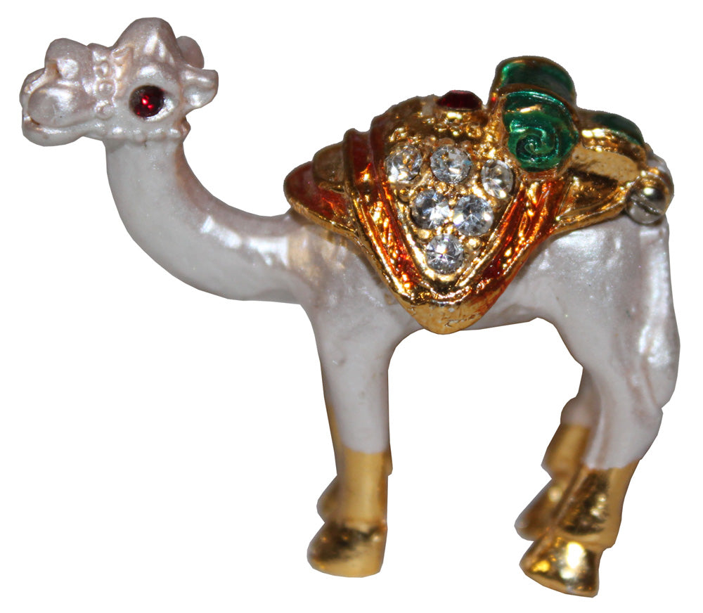 3169 - 1.5" Silver Camel - Green Gem - |Z-B|