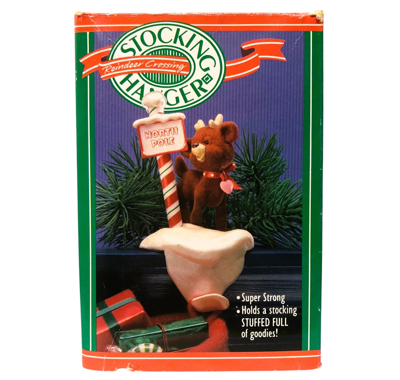 32009 - North Pole Stocking Hanger SANTA MS CLAUS REINDEER |Pod1-66|