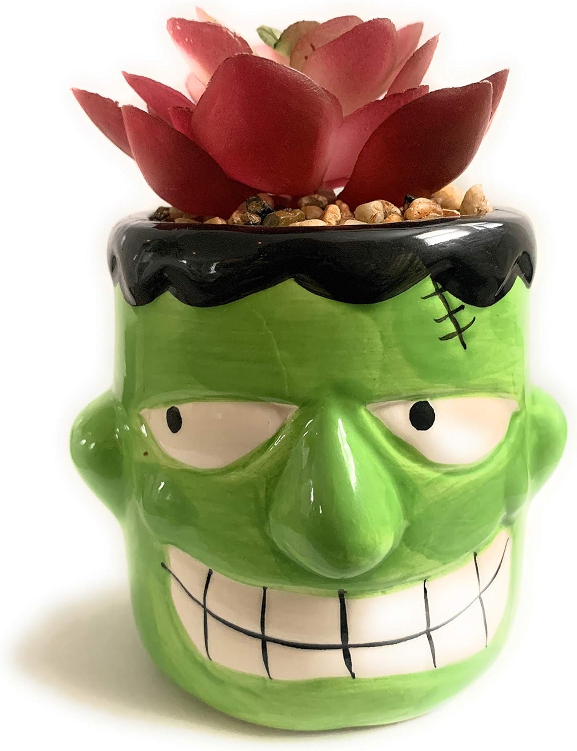 32072 - Frankenstein Planter Faux Succulent - |17-19|