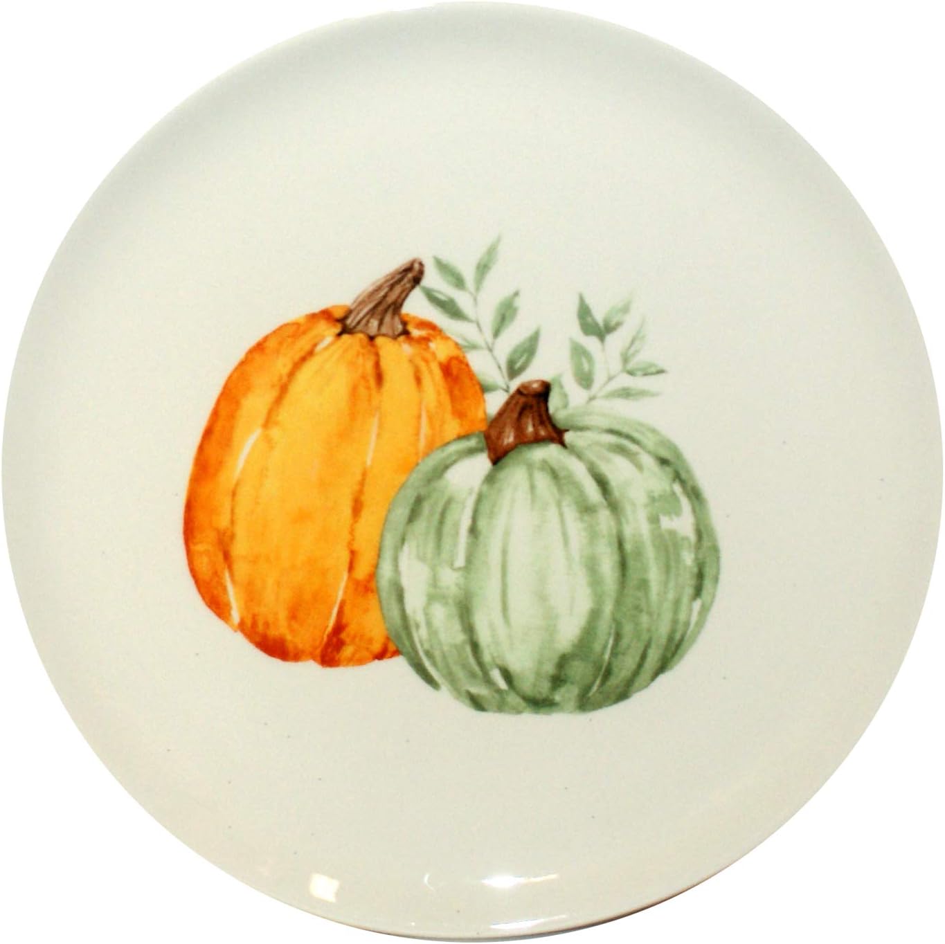32347 - Fall Pumpkin Green & Orange Plate - |Pod 2-19|