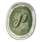 32371 - Stylish Initial P Green Trinket Tray for Elegant Home Decoration |2-23|