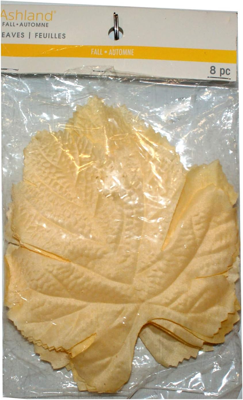32381 - 8 pc Large Fall Cream Leaves - |R-78|