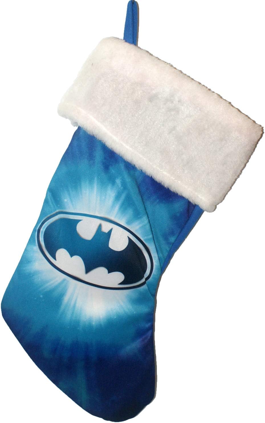 32441 - DC Comics Batman Themed Christmas Stocking in Blue with Dark Knight Design for Holiday Decor |Pod 2-49|