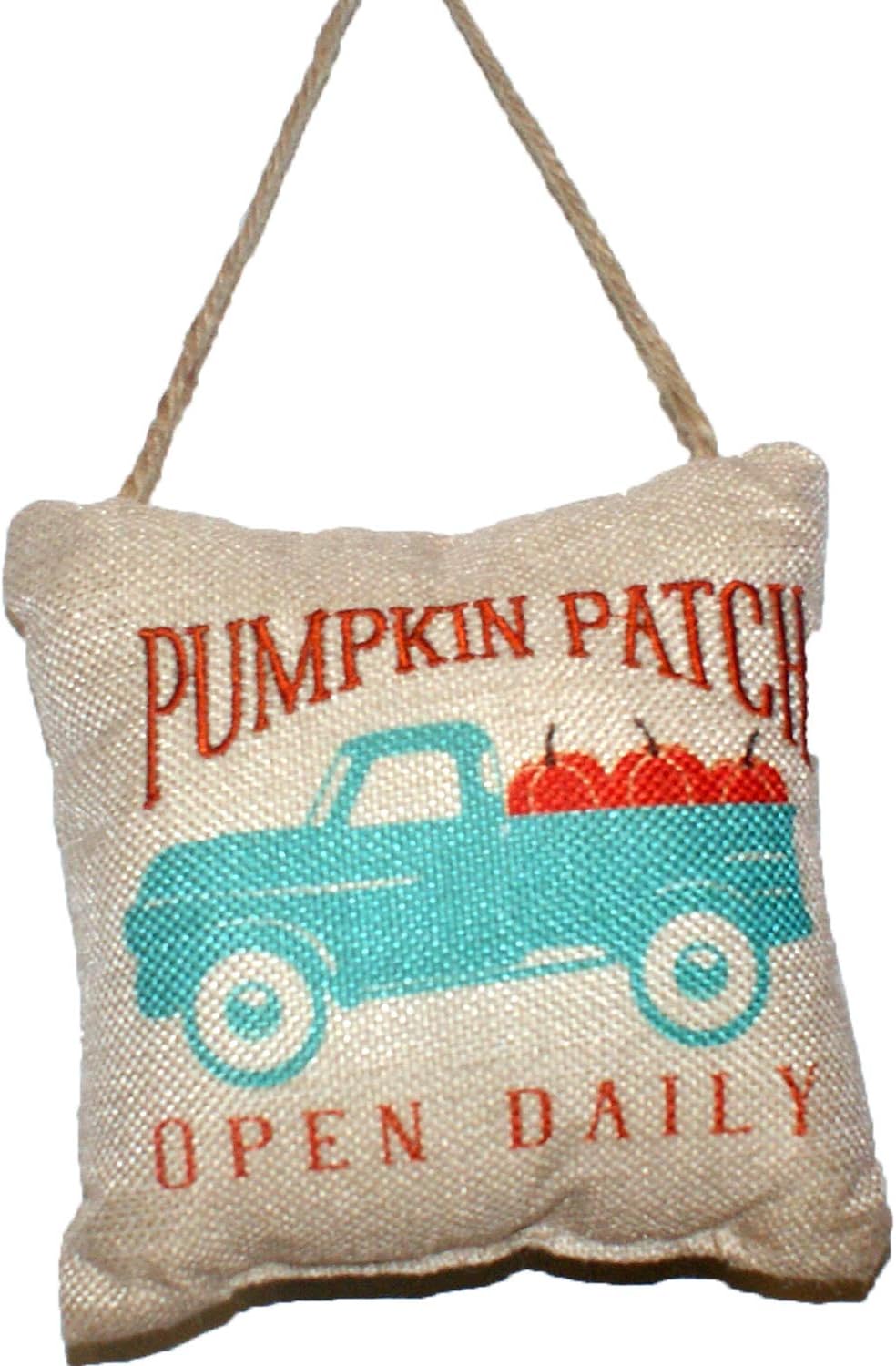 32477 - 4" Door Pillow Pumpkin Patch Truck - |Pod 2-10|