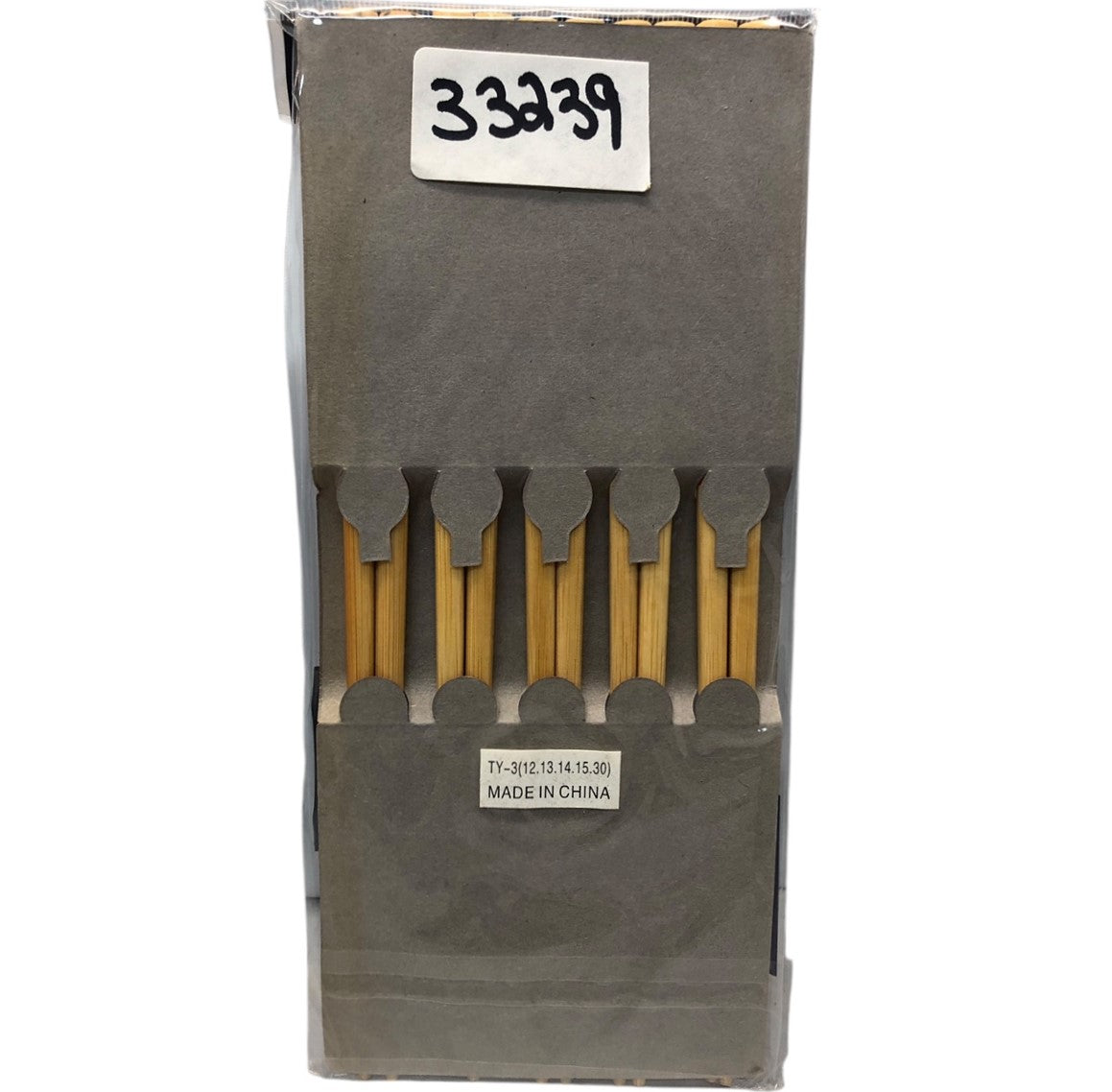 33239 - Set Of 5 Wooden Chopsticks For Dining |16-24|