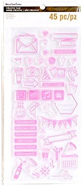 33262 - Recollections Stamps Pink 45pc - |File 22|