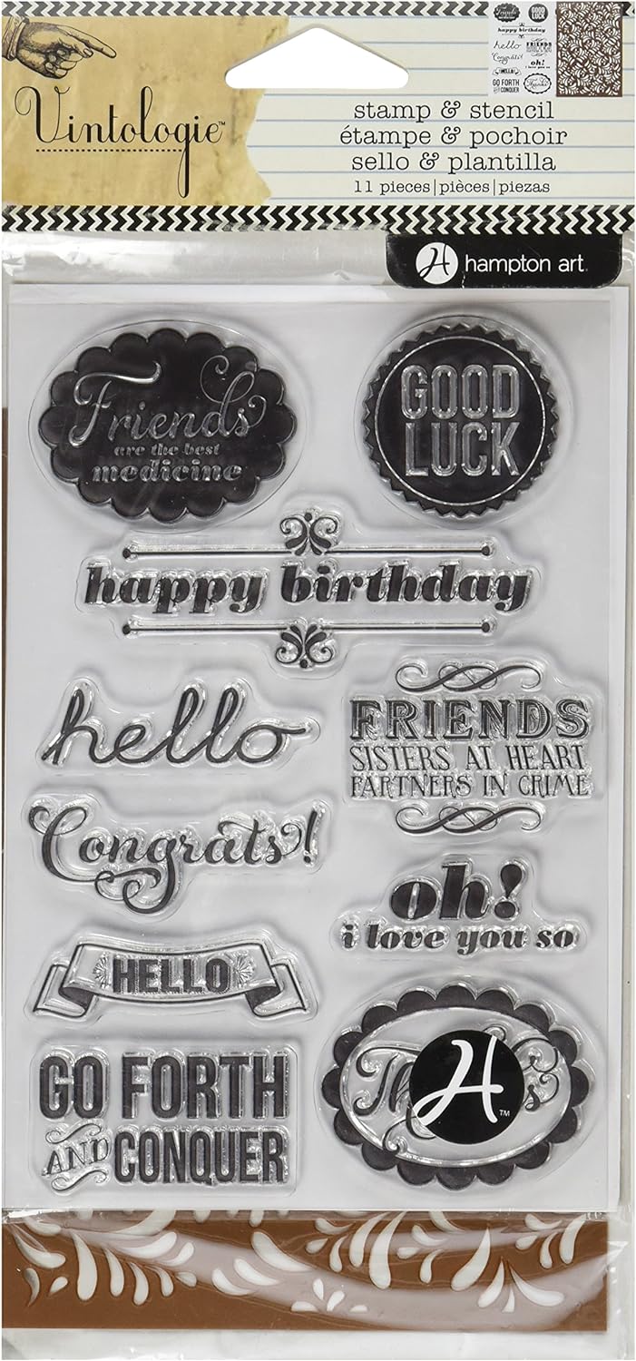 33275 - Vintologie Stamp & Stencil 11 pc - |File 22|