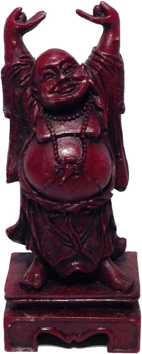 3336 - 6" Red Buddha - Hands Up - |Z-73|