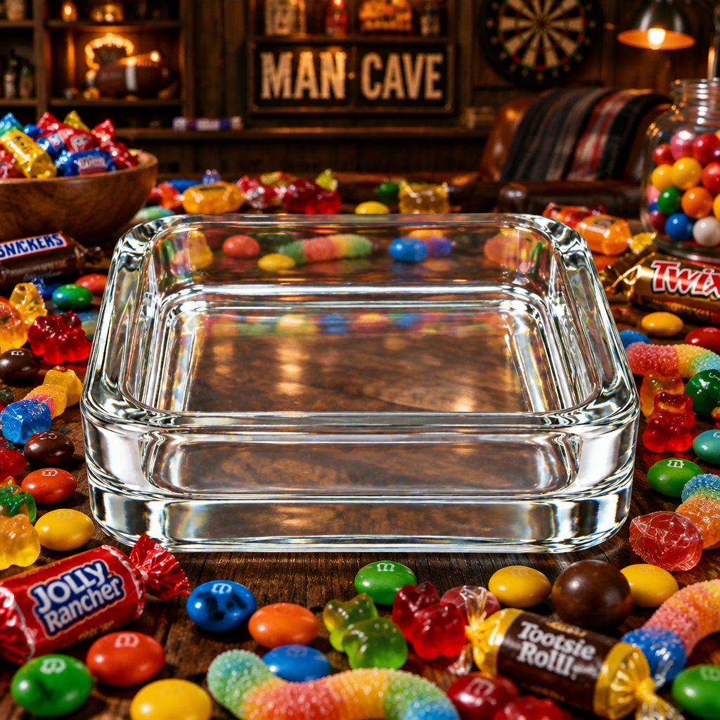 34280 - 4" Square Heavy Glass Ashtray |TBD|