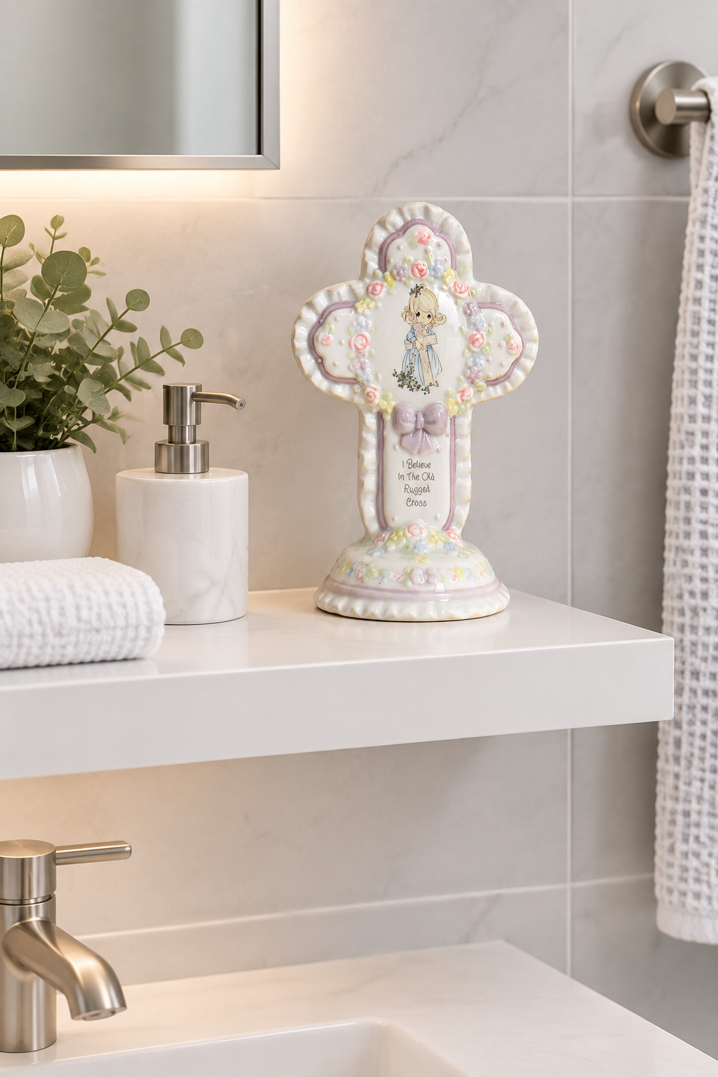 34737 - Precious Moments 5" Porcelain Cross |TBD|