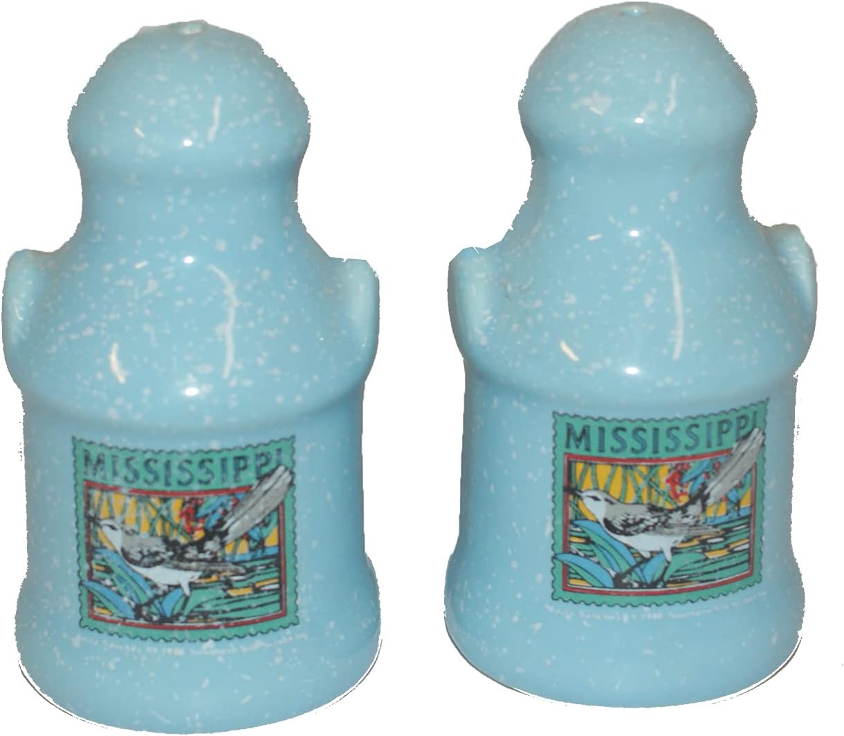 34840 - 3" CERAMIC Mississippi Salt & Pepper Shakers |4-18|