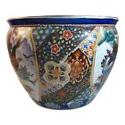 35061 - 12" Diameter x 9.5" Deep Satsuma Ceramic Fishbowl w Eagles - |Mrs|