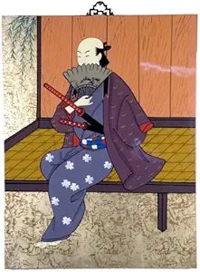 3518 - Lacquered Painting Japanese Sam - By Scrolls NOT LISTED